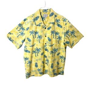 🔥🔥TRADER BAY, ALOHO CHAMP PALM PINEAPPLE, HAWAIIAN SHIRT SIZE LARGE SUPPER SO